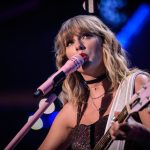 Taylor Swift close-up in concert