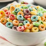 Bowl of Fruit Loops cereal