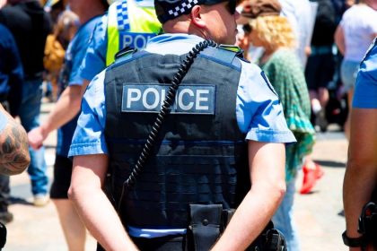 Australian Police standing in public